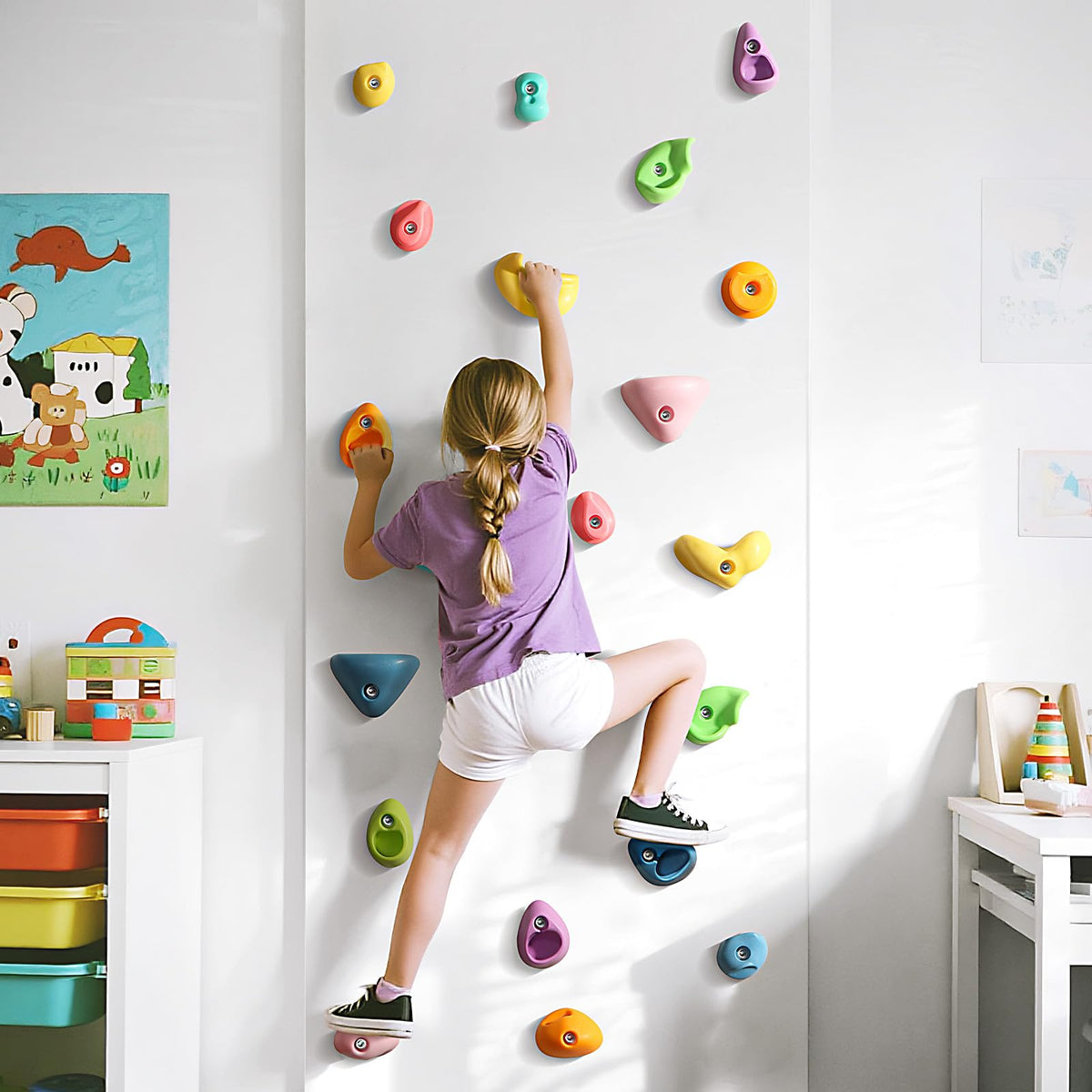TOPNEW indoor outdoor rock wall perfect for home playgrounds