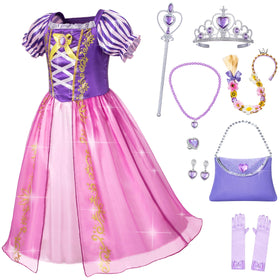 Topney Princess Rapunzel dress for girls, ideal for birthdays and pretend play.