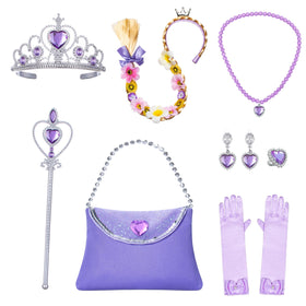 Topney Rapunzel handbag complements the royal costume for photos and party adventures.