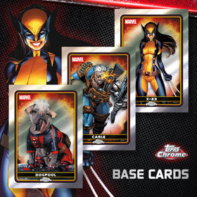Topps 2025 Deadpool Chrome Wade Wilson art showcases dynamic character visuals.