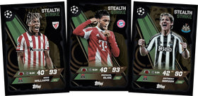 Topps Match Attax 2025 cards spread illustrating variety and collectibility