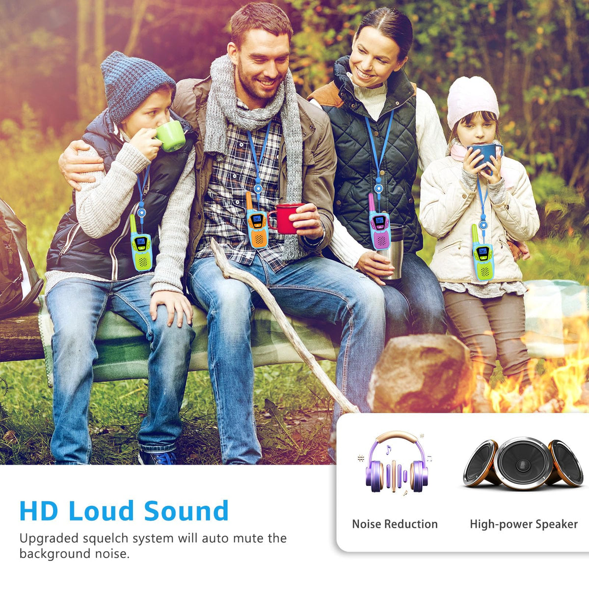 Topsung walkie talkies ideal for camping and skiing with family