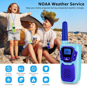 Topsung walkie talkies with included lanyards for hands-free carry