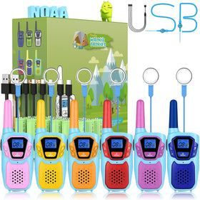 Topsung walkie talkies long-range pink six-pack for family outdoor use