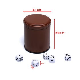 TOPTAN dice cup dimensions 3.5 inches tall and 3.1 inches diameter