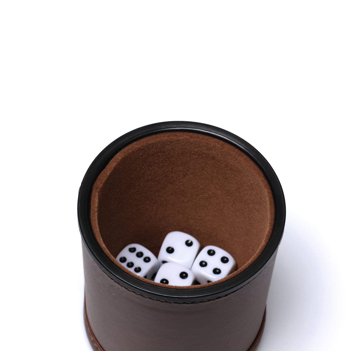 TOPTAN 30 white dice with black 16mm dots included