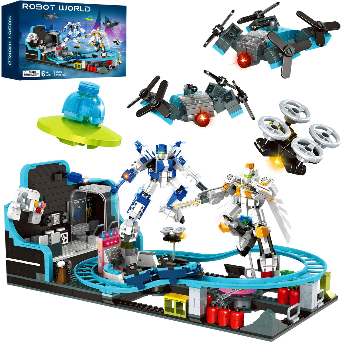 Toptrend Space Roller Coaster robot poseable for imaginative play