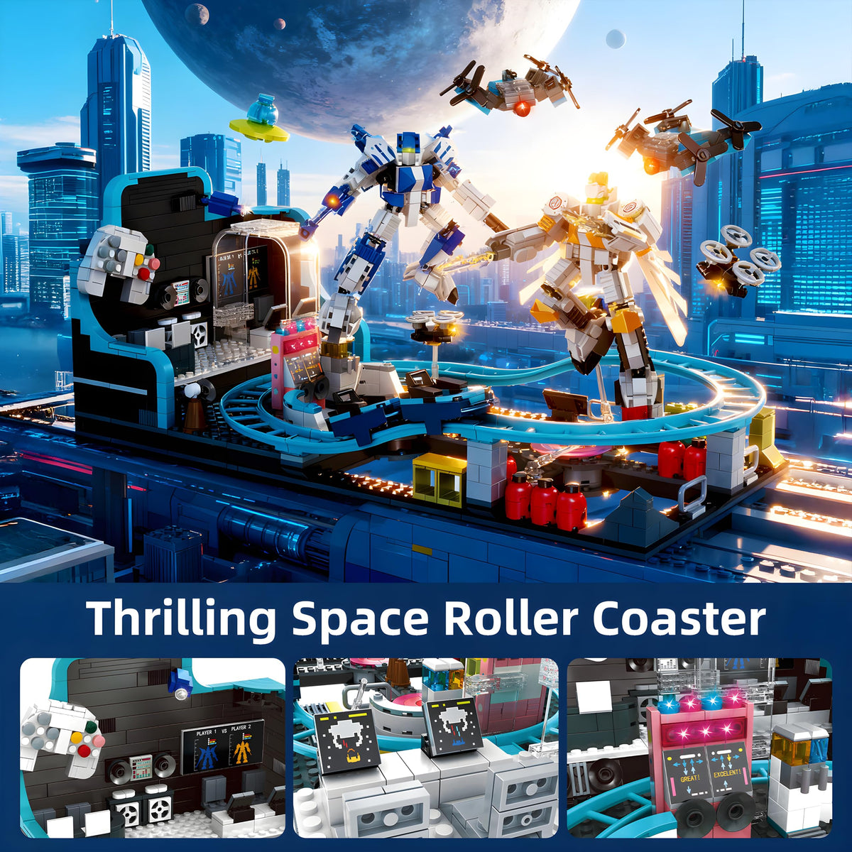 Toptrend Space Roller Coaster circular track for endless missions