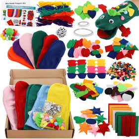 TOPZEA 12-pack hand puppet kit for imaginative storytelling and crafts