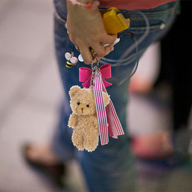 TOPZEA soft plush bear, odor-free touch for gifting and craft projects.