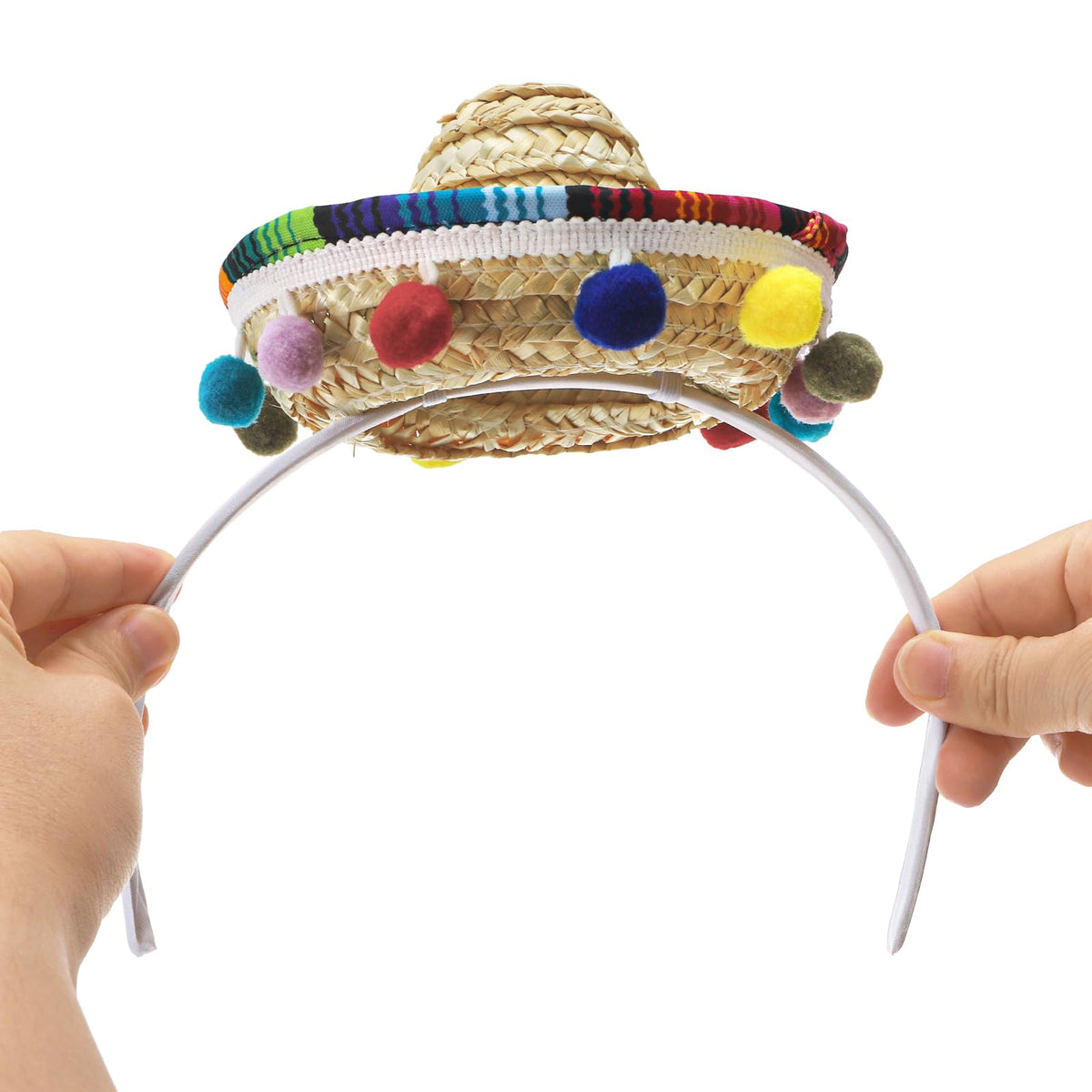 TOPZEA fabric headband black sombrero enhances party photo moments