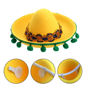 TOPZEA fabric sombrero headband in red to pair with festive outfits