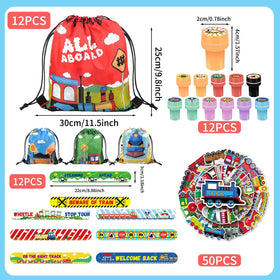 TOQI Train Favors keychains as memorable keepsakes for guests
