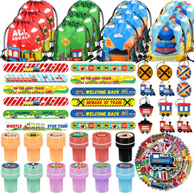 TOQI Train Favors slap bracelets colorful and durable for kids party favors