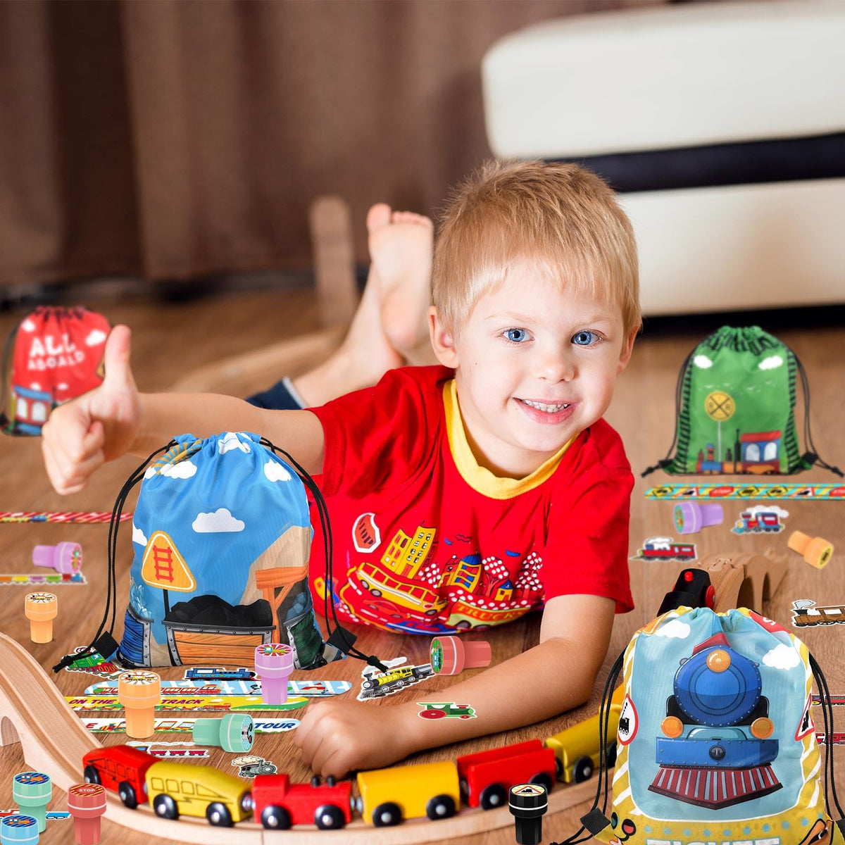 TOQI Train Favors train print toy adds interactive play at the party