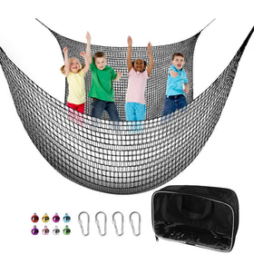 Toriexon climbing cargo net 6.5 ft by 9.8 ft ready for outdoor play and exploration.