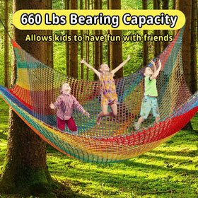 Toriexon climbing net 6-5x9-8 foot size provides ample space.