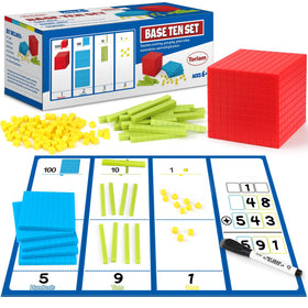 Torlam 131 PCS base ten blocks for hands-on place value learning