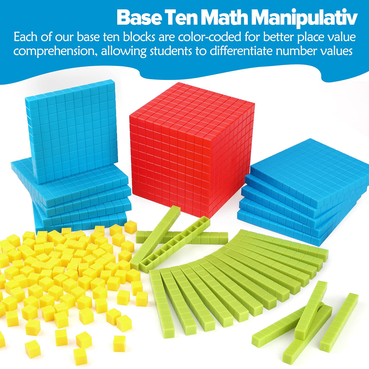 Torlam ten rods help represent tens for quick regrouping practice.