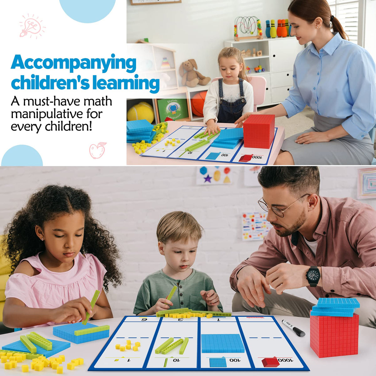 Torlam base ten write-wipe pen complements reusable math activities
