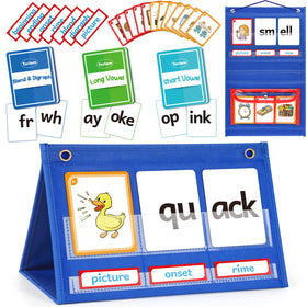 Torlam blends and digraphs pocket chart for tabletop phonics activities.