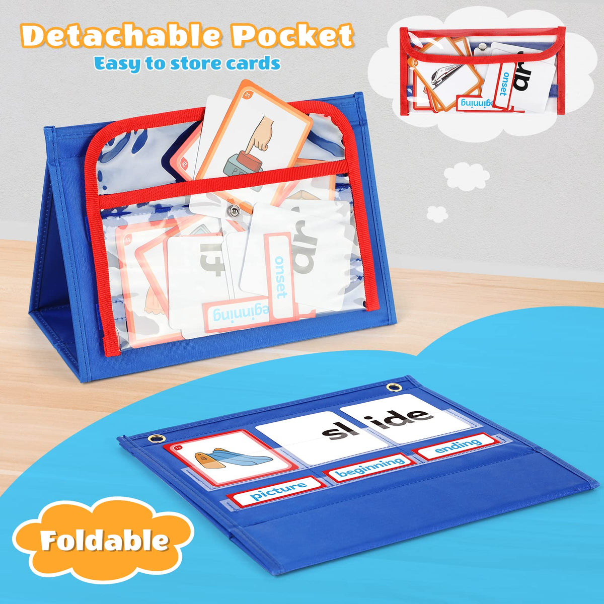 Torlam detachable card bag keeps flash cards organized and portable.