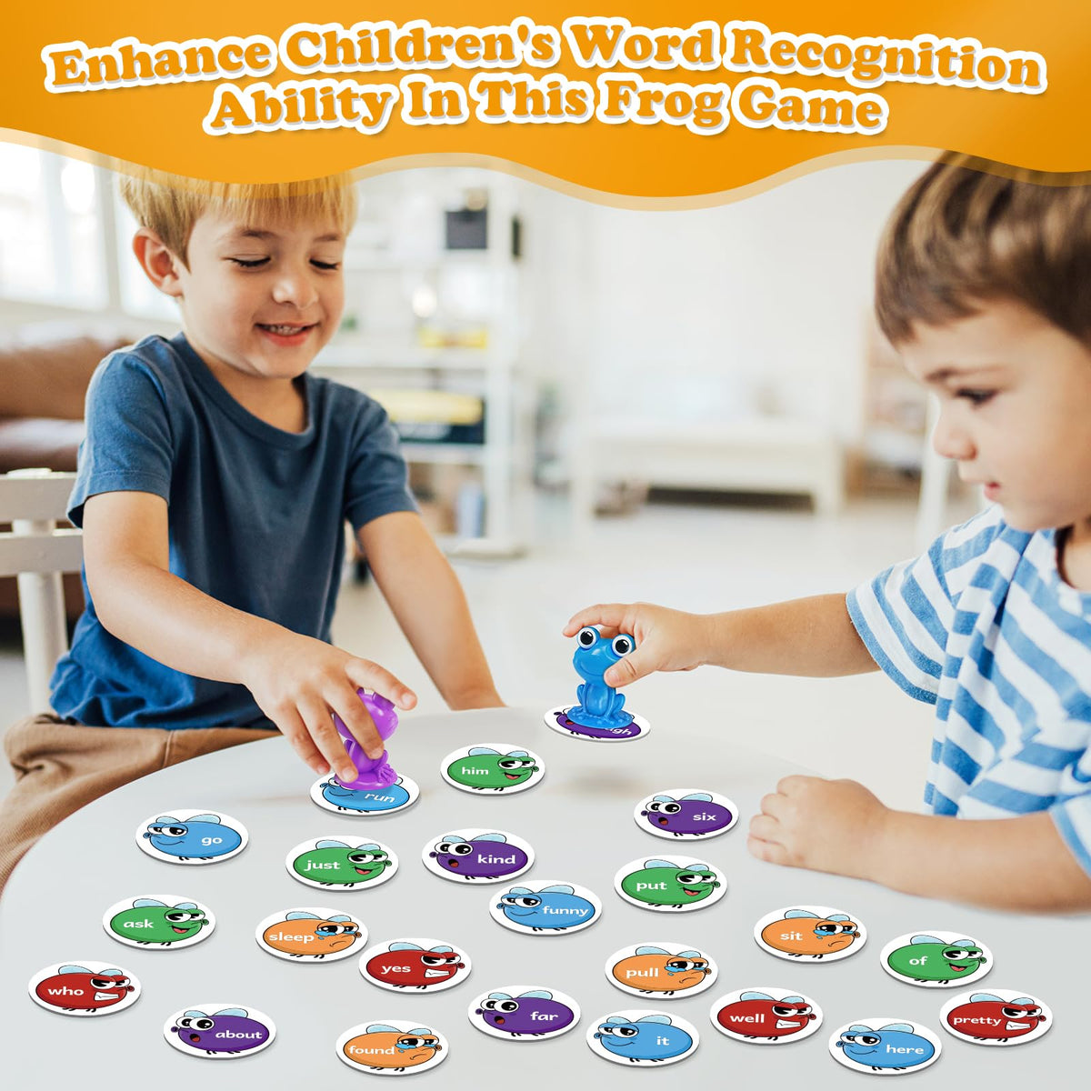 Torlam includes 110 double-sided cards for a total of 220 Dolch sight words.