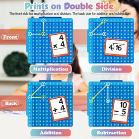 Torlam double-sided cards showing multiplication and division for efficiency