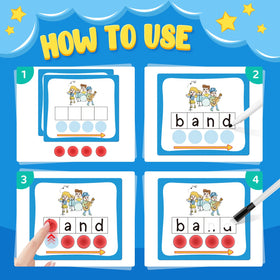 Torlam Elkonin dry-erase markers with reusable spelling activities.