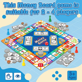 Torlam Money Board Game coins for hands-on counting and change practice
