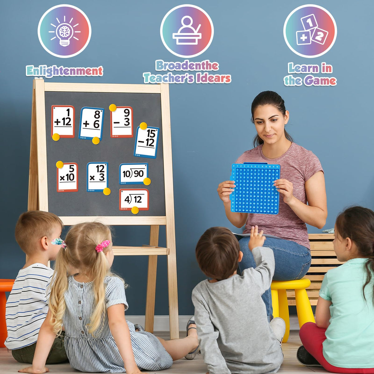 Torlam silicone times-table board, soft and washable