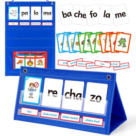 Torlam Spanish Word-Building Pocket Chart cover displayed for interactive word games