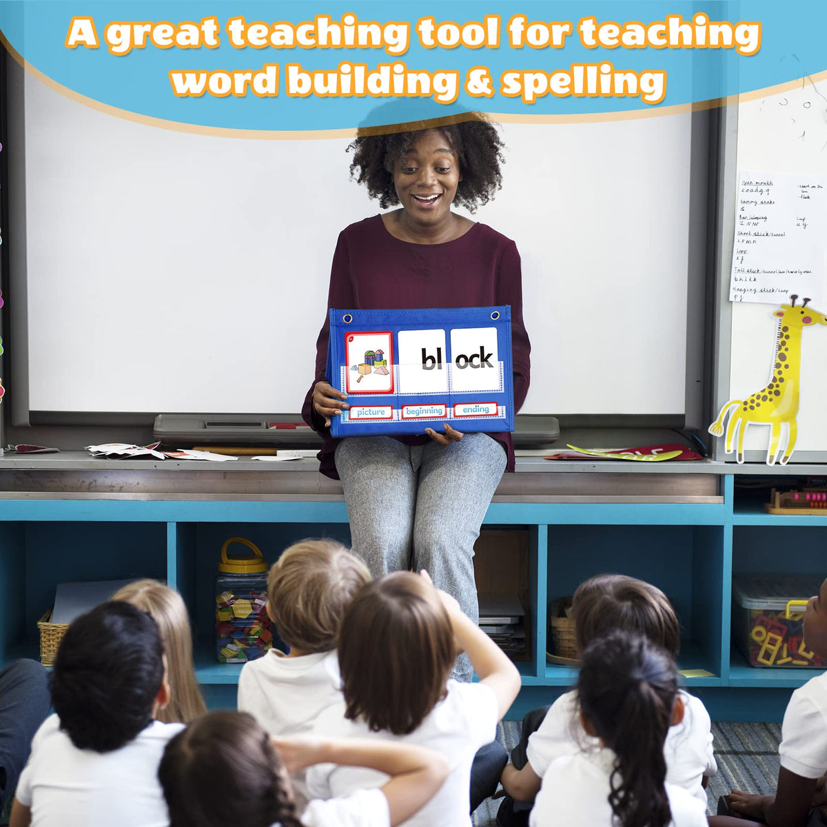 Torlam sturdy Oxford material construction for durable phonics manipulatives.