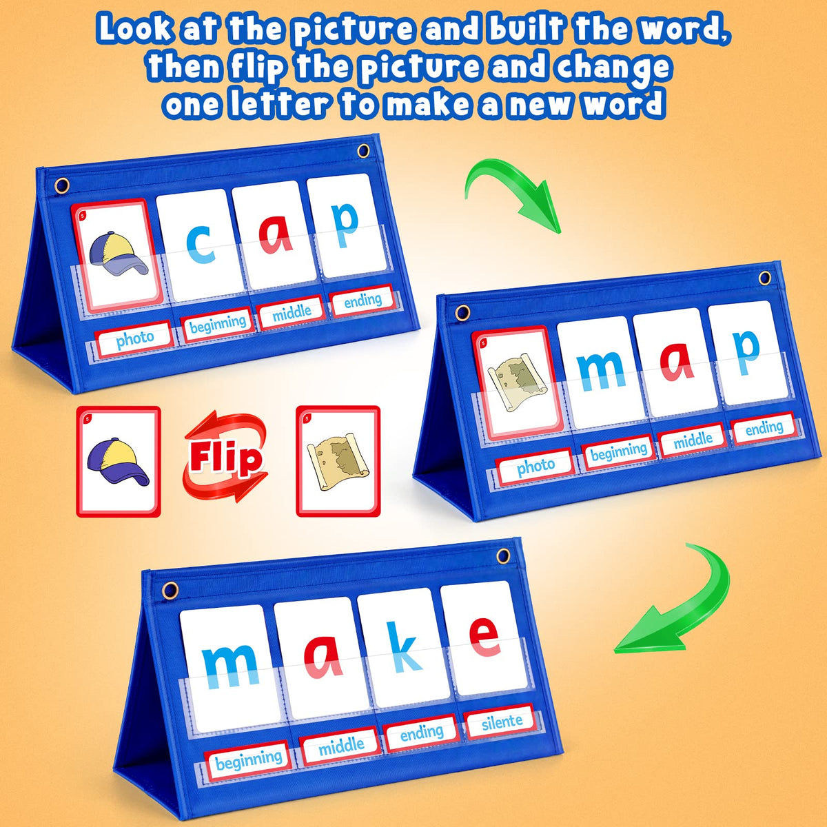 Letter cards from Torlam Word Builder energize quick word construction