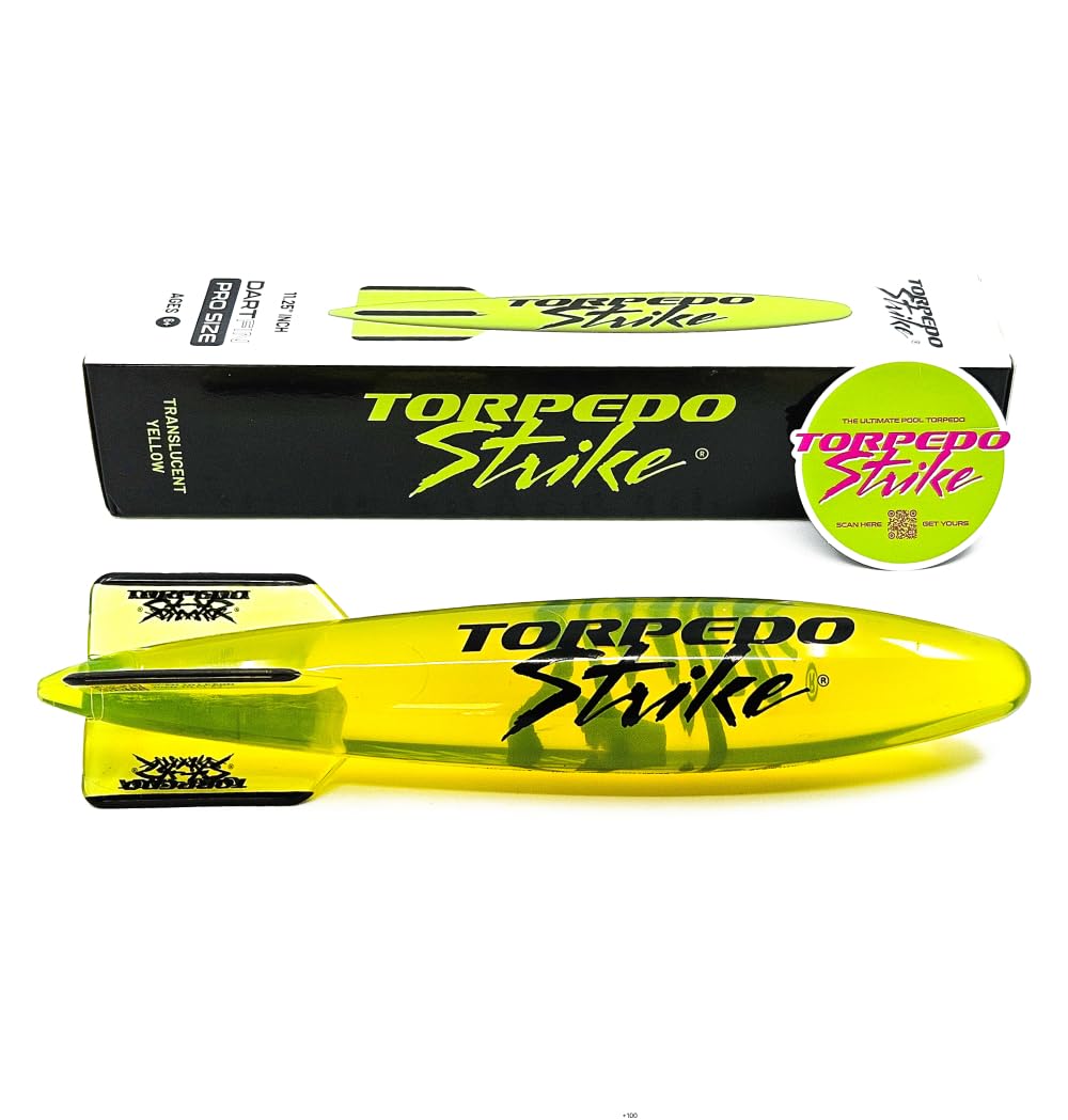 Torpedo Strike DartFin close-up yellow finish highlighting durable design.