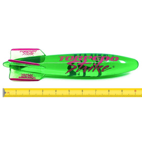 SpinFin with bright retro colors for easy underwater tracking by swimmers.