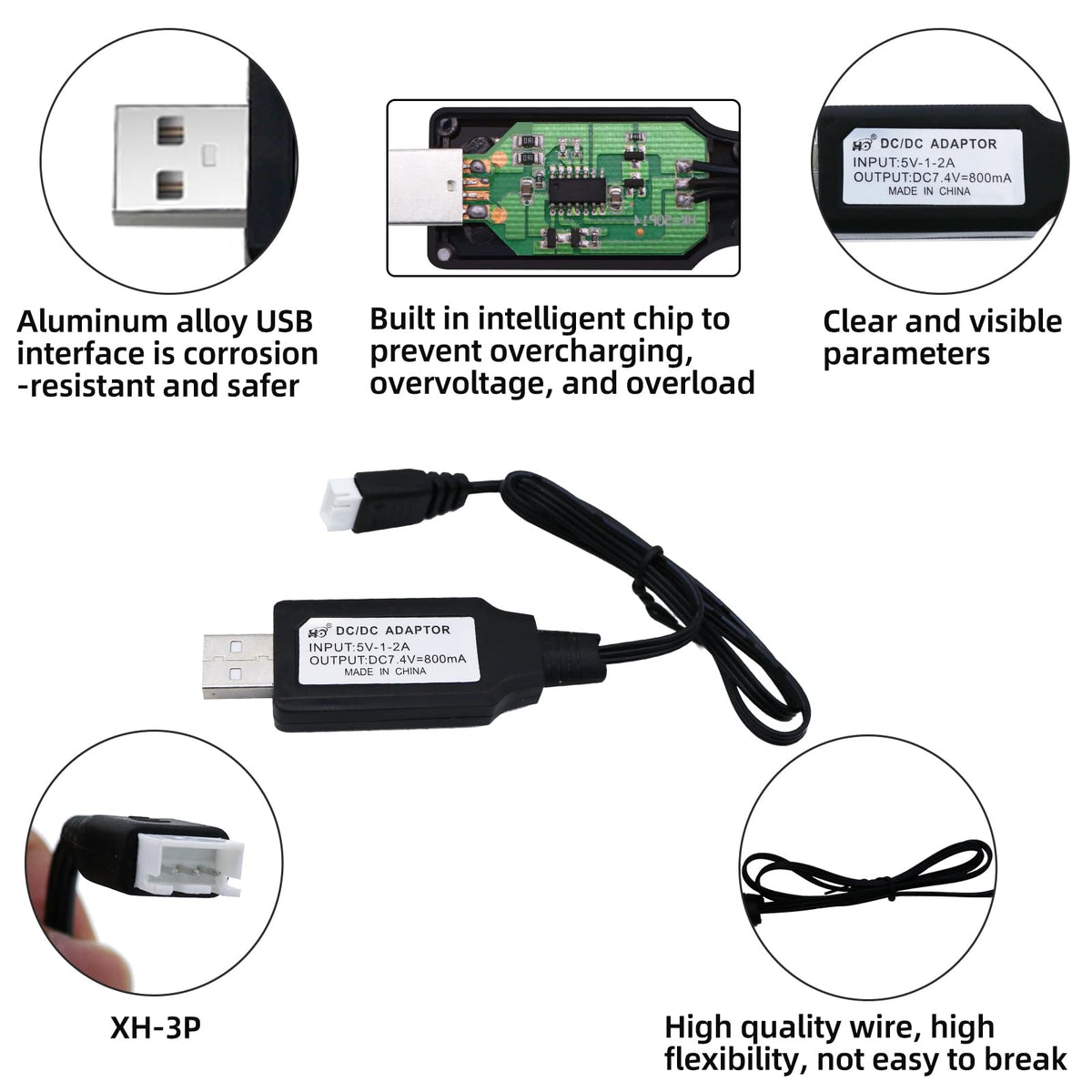 Tosiicop battery dimensions 51.1mm x 30.3mm x 14.4mm for compact fit.