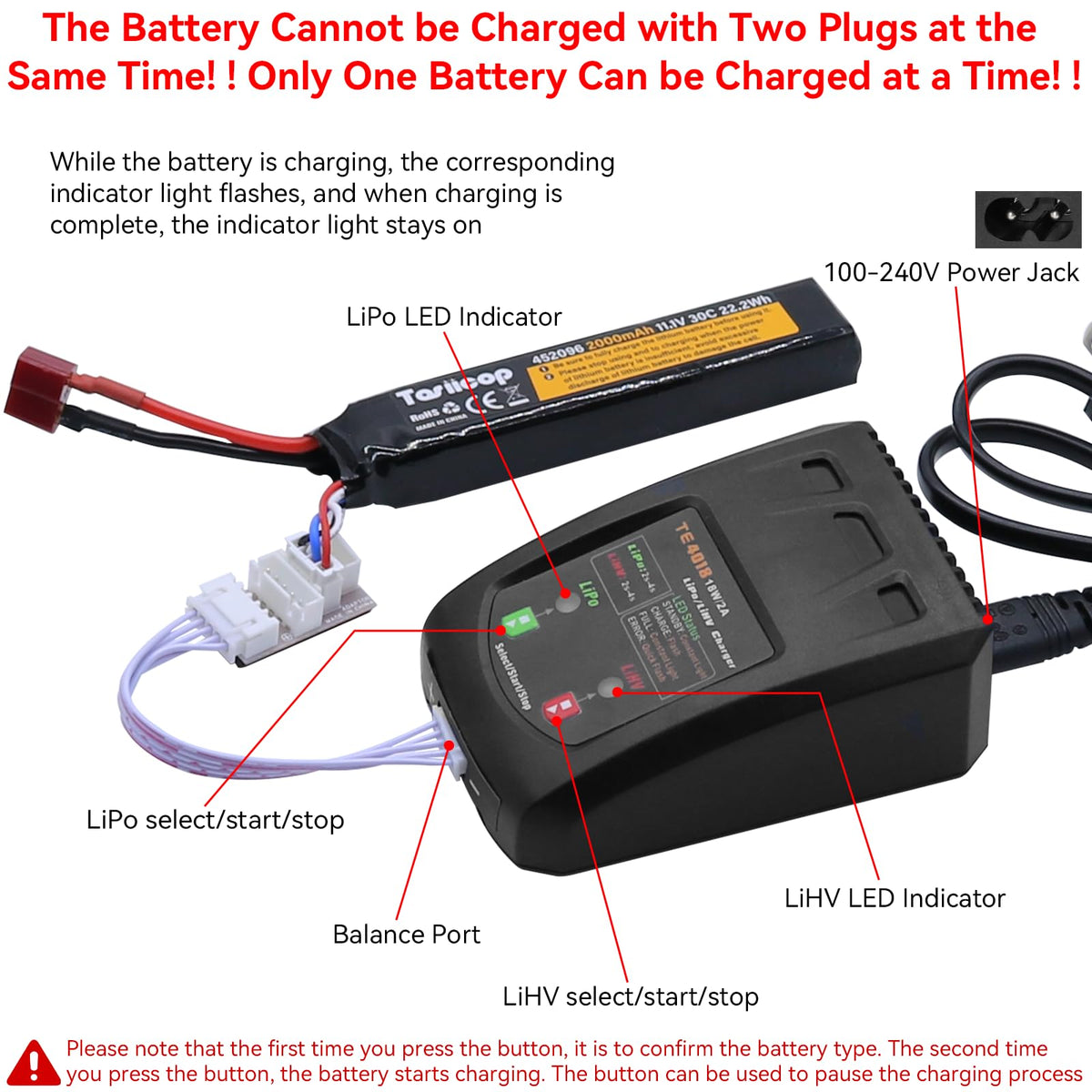Tosiicop LiPo balance charger compact design fits workspaces and travel