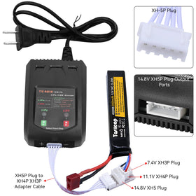 Tosiicop LiPo balance charger LED indicator demonstrates charge progress and status