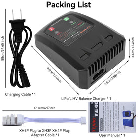 Tosiicop LiPo balance charger universal power input for worldwide use