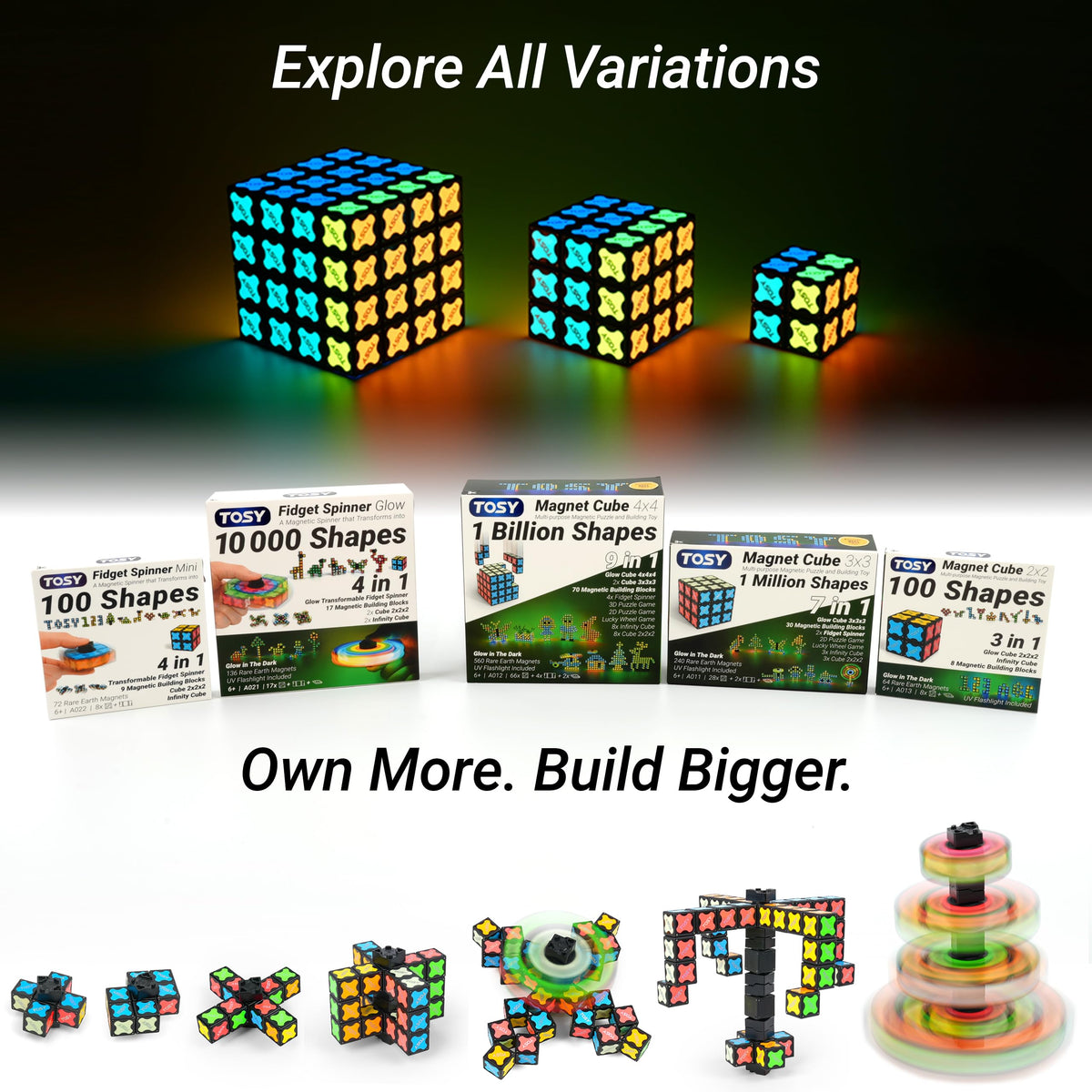 TOSY 4-pack sensory toy gift set for kids and adults.