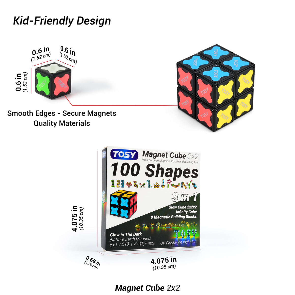Includes UV flashlight to reveal glowing surfaces and inspire designs.