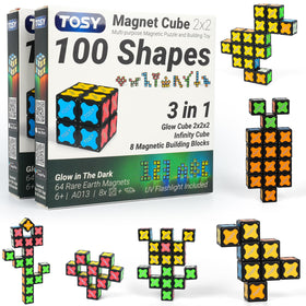 TOSY Magnet Cube 2x2 with eight blocks for smooth rotation and versatile configurations.