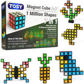 TOSY Magnet Cube 3x3 assembly for versatile 6-in-1 play and creativity.