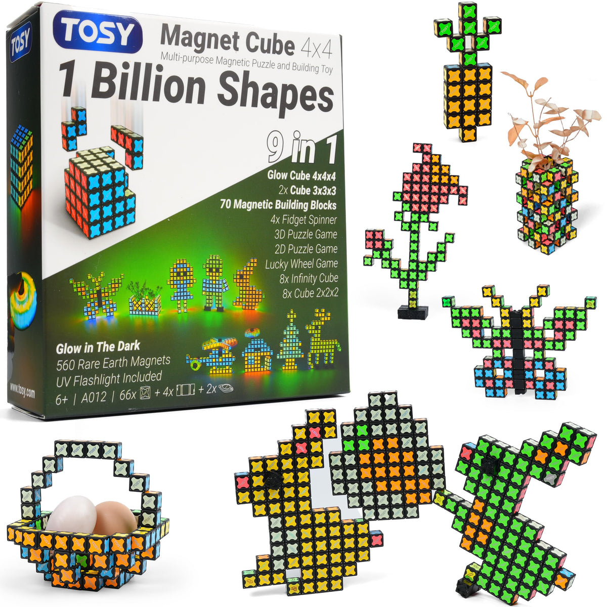 TOSY Magnet Cube 4x4 outer assembly demonstrates magnetic puzzle versatility for curious minds.