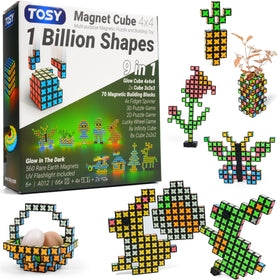 TOSY Magnet Cube 4x4 outer assembly demonstrates magnetic puzzle versatility for curious minds.
