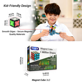 TOSY Magnet Cube glow effect shown with UV flashlight.