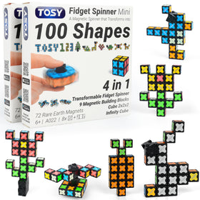 TOSY Magnet Fidget Spinner Mini with eight magnetic blocks for smooth rotation and extended spin.