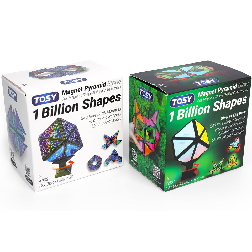 TOSY Magnet Pyramid showcases 243 magnets for endless shapes and calm play.