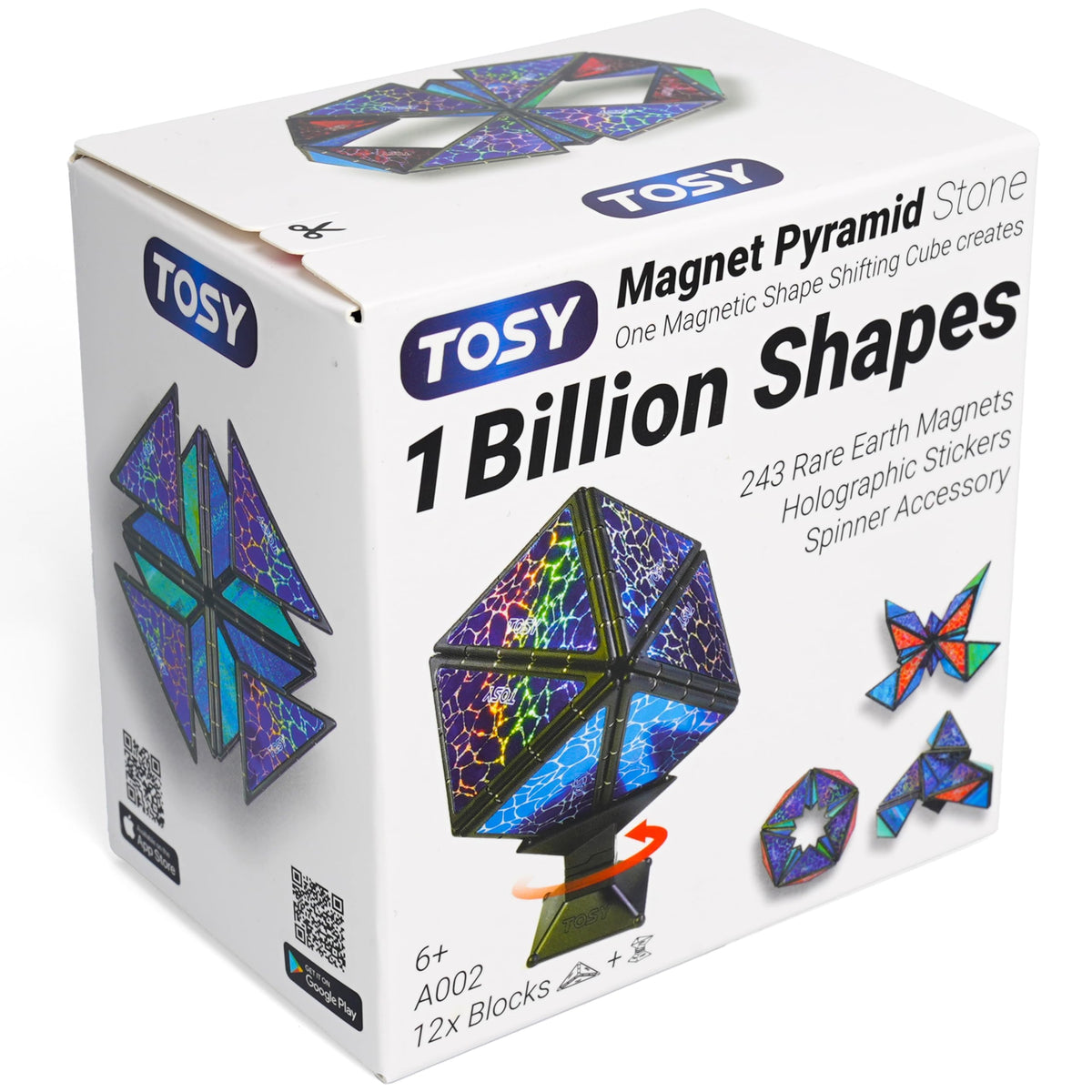 TOSY Magnet Pyramid Stone cube for endless creativity and focus